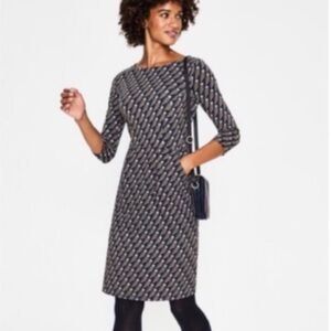 Boden Penny Jersey Regal Owl 🦉 print dress Sz 12
